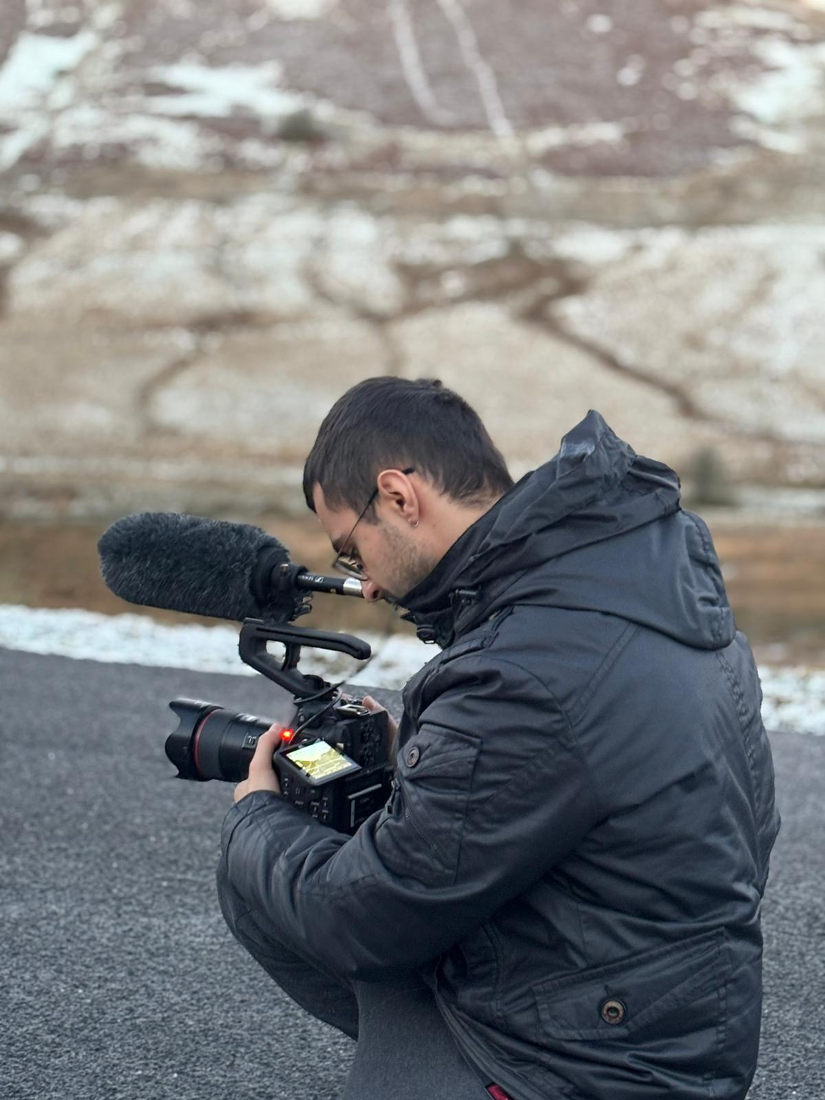 Behind the camera on location