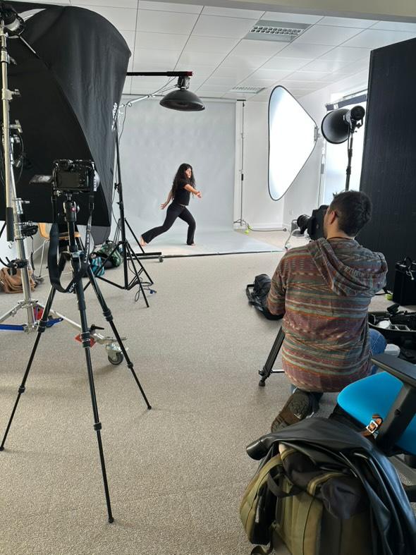 Behind the scenes, studio shoot
